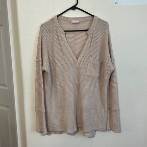 Soft waffle knit top from pink lily